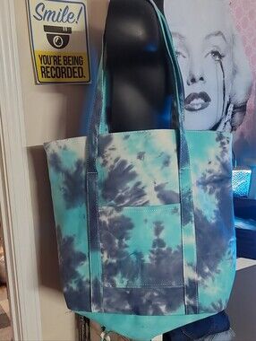 Tie-Dye Turquoise and Gray Everyday Tote - Women Bags